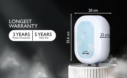 Haier ES3V-C1 Instant Water Heater 3 Litre Geyser 3 KW Water Geyser for Home No Weld Glasslined Tank|ABS Body| Indicating Light| Advanced Multi-Layered Safety|High Rise Compatible 