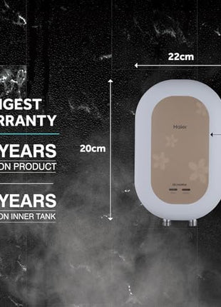 Haier Instant Water Heater 3 Litre Geyser 3000W Powerful Heating|ABS Body|Free Installation|Advanced Multi-Layered Safety|High Rise Compatible 