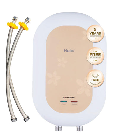Haier Instant Water Heater 3 Litre Geyser 3000W Powerful Heating|ABS Body|Free Installation|Advanced Multi-Layered Safety|High Rise Compatible 