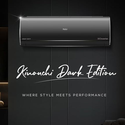 Haier Limited Edition 1.6 Ton 5 Star HEXA Inverter Smart Split AC (5460 Watts, Copper, Heavy Duty, Wi-Fi, 4-Way Swing, Frost Clean, HD Filter, Cools at 60°C-HSU19K-PZFB5BN-INV,Black) 