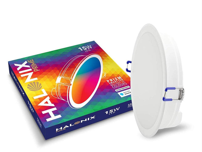 Halonix Prizm Wi Fi Smart Downlight 15W Million Colours 150Mm Works With Alexa & Google Assistant 