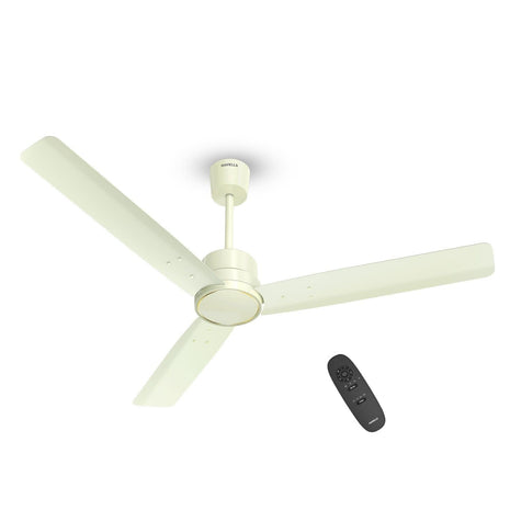 Havells 1200mm Ambrose Slim BLDC Ceiling Fan | Premium Finish Decorative Fan, Remote Control, High Air Delivery | 5 Star Rated, Upto 60% Energy Saving | 2+1* Year Warranty | (Pack of 1, Bianco) 