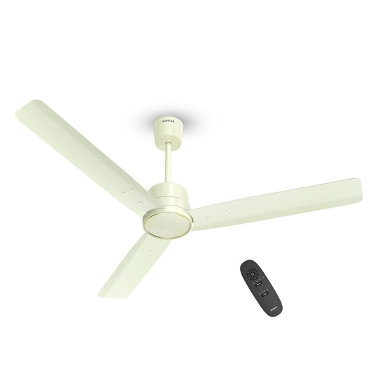 Havells 1200mm Ambrose Slim BLDC Ceiling Fan | Premium Finish Decorative Fan, Remote Control, High Air Delivery | 5 Star Rated, Upto 60% Energy Saving | 2+1* Year Warranty | (Pack of 1, Bianco) 
