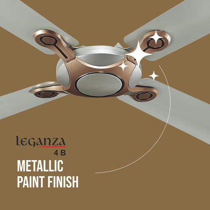 Havells 1200mm Leganza ES 4B Ceiling Fan | Best fan in 4 Blade, Premium Finish Decorative Fan, High Air Delivery | Energy Saving, 100% Pure Copper Motor, 2 Year Warranty | (Pack of 2, Bronze Gold) 