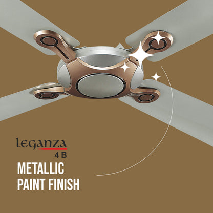 Havells 1200mm Leganza ES 4B Ceiling Fan | Best fan in 4 Blade, Premium Finish Decorative Fan, High Air Delivery | Energy Saving, 100% Pure Copper Motor, 2 Year Warranty | (Pack of 2, Bronze Gold) 