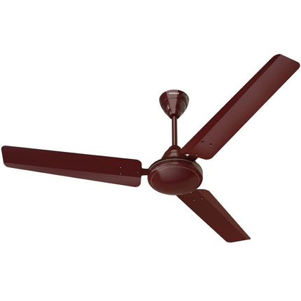 Havells 1200mm Mozel ES Ceiling Fan | Best in class base fan,High Air Delivery, Energy Saving, 100% Pure Copper Motor | 2 Year Warranty | (Pack of 1, Brown) 