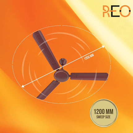 Havells 1200mm Tejas ES Ceiling Fan | High Speed, High Air Delivery | Strong & Powerful Copper motor, Air Delivery: 218 m³/min, RPM: 370, 2 Year Warranty | (Pack of 1, Brown) 