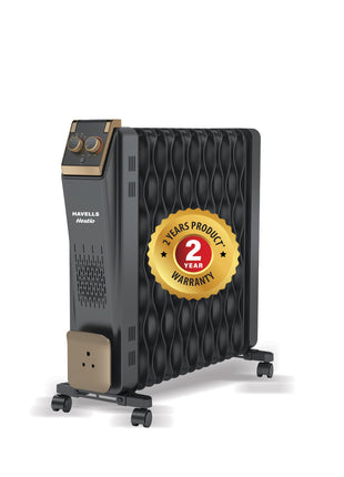 Havells 9 Fin Hestio Wave Oil Filled Radiator 2400W 3 Heat Settings PTC 