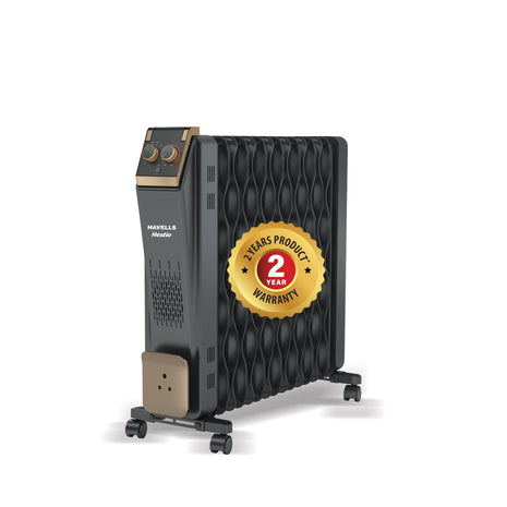 Havells 9 Fin Hestio Wave Oil Filled Radiator 2400W 3 Heat Settings PTC 