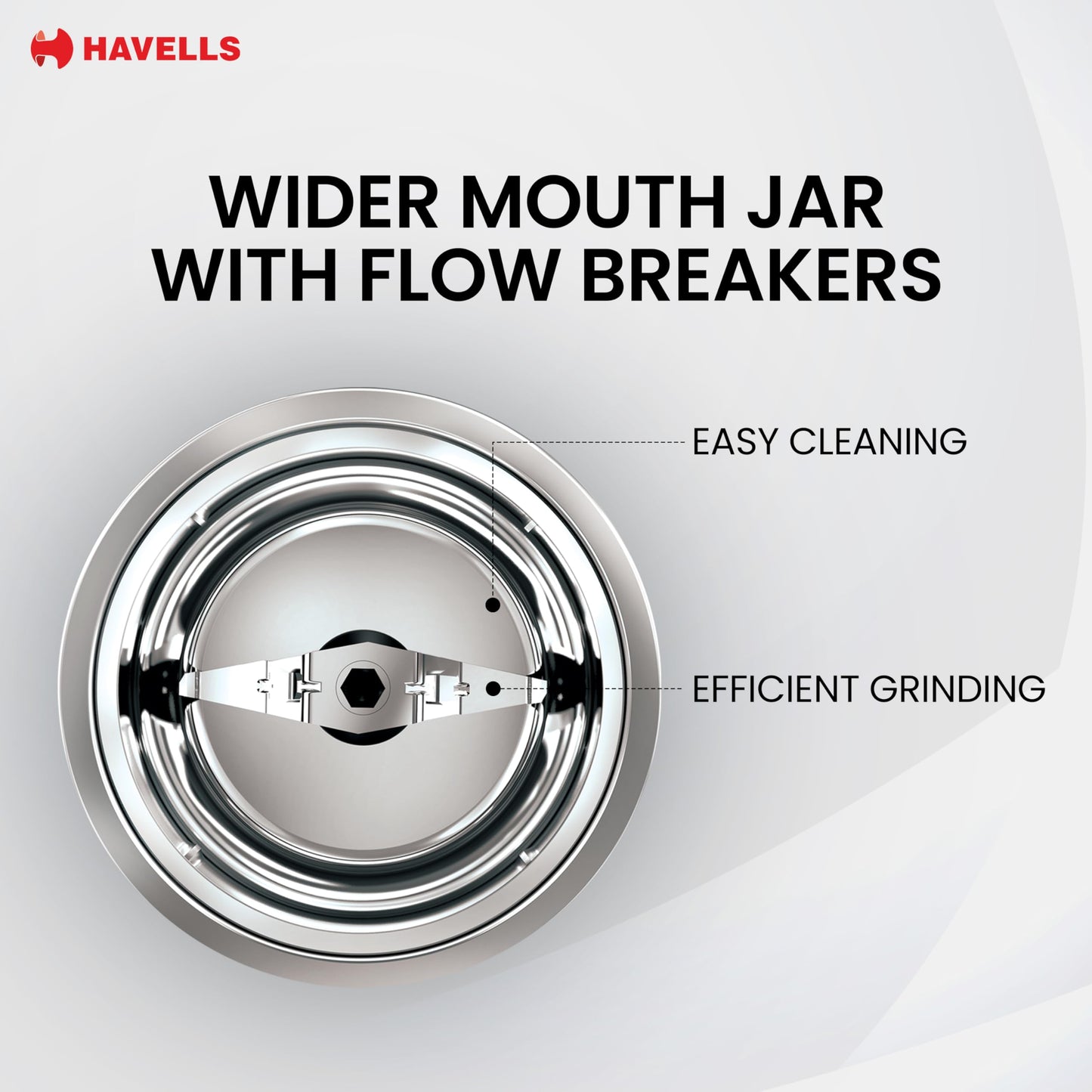 Havells ABS ESO 750W 4 JAR Mixer Grinder, Heavy and Wider Mouth SS Blades & Jars, All Jars with Handle & One Juicer Jar, Mixie For Kitchen, 2 Year Product & 5 Year Motor Manufacturer Warranty (Teal) 