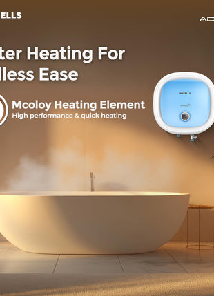 Havells All New Adonia Spin 15L 5 Star Storage Water Heater(Geyser)|Faster Heating|Safe to use|Saves electricity|Feroglas Coated Anti Rust Tank| Temp. setting knob|7 Yr. Tank Warranty| Made In India 