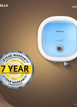 Havells All New Adonia Spin 25L 5 Star Storage Water Heater(Geyser)|Faster Heating|Safe to use|Saves electricity|Feroglas Coated Anti Rust Tank| Temp. setting knob|7 Yr. Tank Warranty| Made In India 