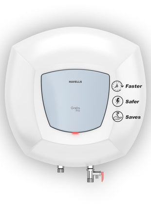 Havells All New Greta Pro 10L 5 Star Storage Water Heater (Geyser) | Faster Heating | Safe to use | Saves electricity |Engineered for Hard Water | Feroglas Coated Anti Rust Tank | Made in India 
