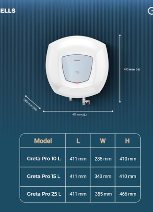 Havells All New Greta Pro 10L 5 Star Storage Water Heater (Geyser) | Faster Heating | Safe to use | Saves electricity |Engineered for Hard Water | Feroglas Coated Anti Rust Tank | Made in India 