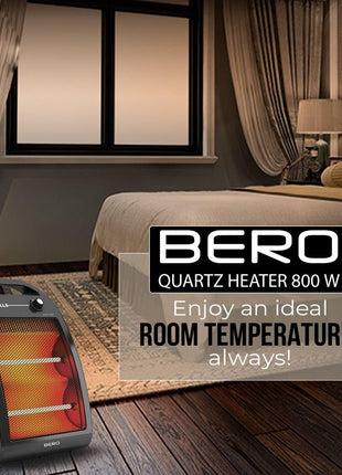 Havells Bero Quartz Heater Black 800 watt 2 Heat Settings 2 Year Product Warranty 