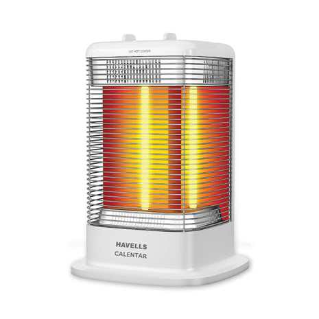 Havells Calenter 1050 Watt Room Heater With 3 Carbon Heating Tube| 3 Heat Setting| Tip Over Switch Protection| 3 Direction Heating| Upto 120min. Timer Setting| 2 Years Manufacturer Warranty (White) 