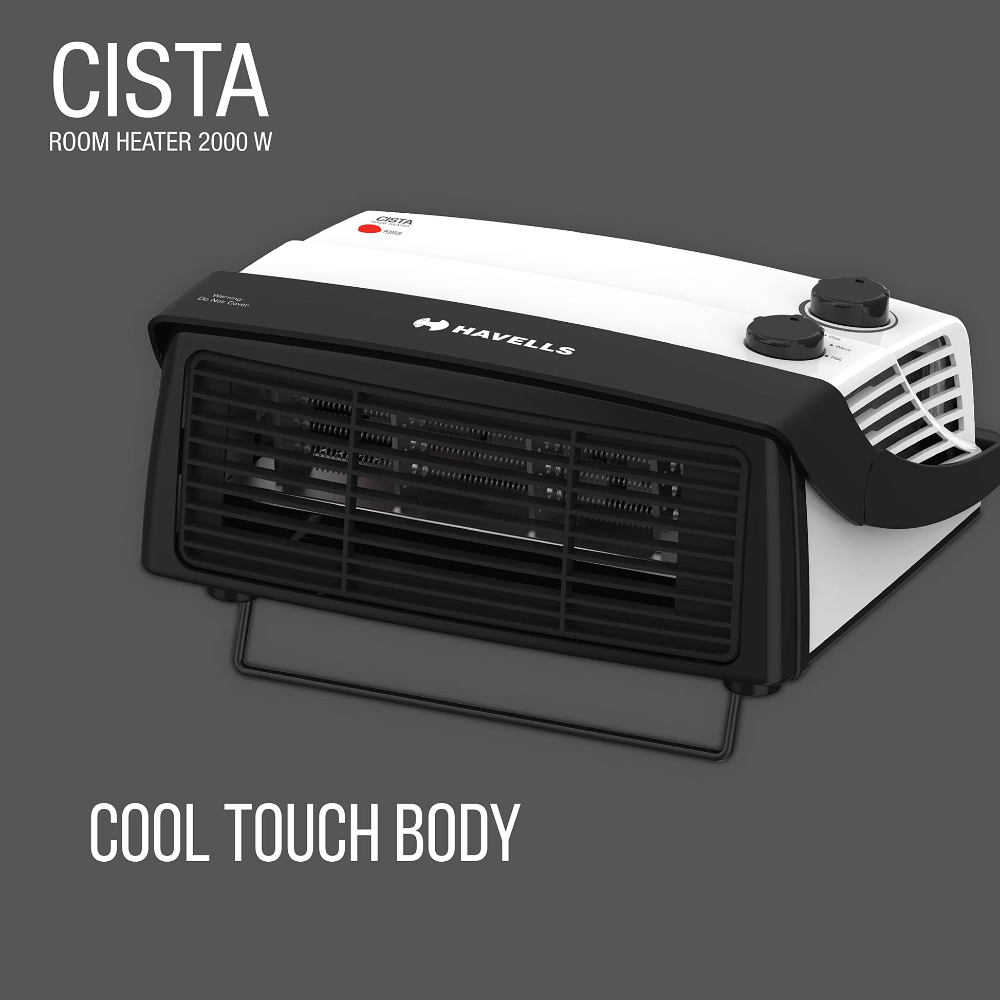 Havells Cista Room Heater, White, 2000 Watts 