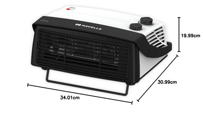 Havells Cista White Room Heater 2000 Watts With Cool Touch Body 