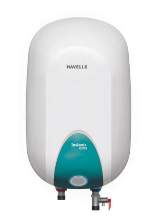 Havells Instanio Prime 15 Litre Storage Water Heater (Geyser) | Temp. Sensing Color Changing LED Indicator | Glass Coated Anti Rust Tank | Warranty: 5 Year on Tank | High Rise Compatible (White Blue) 