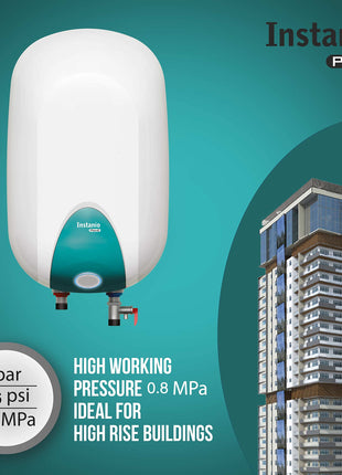 Havells Instanio Prime 15 Litre Storage Water Heater (Geyser) | Temp. Sensing Color Changing LED Indicator | Glass Coated Anti Rust Tank | Warranty: 5 Year on Tank | High Rise Compatible (White Blue) 