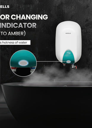 Havells Instanio Prime 25L Storage Water Heater(Geyser)|Faster Heating|Safer to use|Saves electricity|Engineered for Hard Water|Color Changing LED Indicator|Anti Rust Tank|Heavy Duty Heating Element 