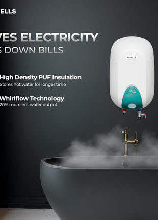 Havells Instanio Prime 25L Storage Water Heater(Geyser)|Faster Heating|Safer to use|Saves electricity|Engineered for Hard Water|Color Changing LED Indicator|Anti Rust Tank|Heavy Duty Heating Element 