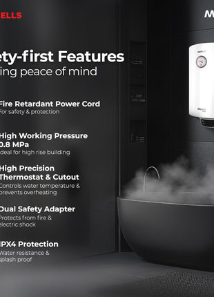 Havells Monza Pro 10L Storage Water Heater(Geyser)|Faster Heating|Safer to use|Saves electricity|Engineered for Hard Water|Endurashield Coated Anti Rust Tank|Whirlflow Technology|High Rise suitable 