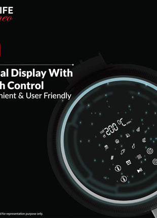 Havells Prolife Neo 4.5 L Air Fryer|Digital Display With Led|8 Pre Set Menu|Auto Shutoff|Cool Touch Handle|60 Min Timer|1500W|2 Yr Manufaturer Warranty,Black 