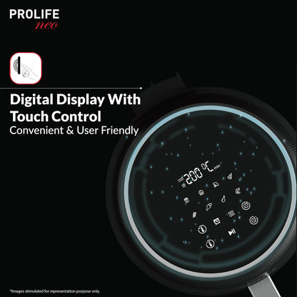 Havells Prolife Neo 4.5 L Air Fryer|Digital Display With Led|8 Pre Set Menu|Auto Shutoff|Cool Touch Handle|60 Min Timer|1500W|2 Yr Manufaturer Warranty,Black 