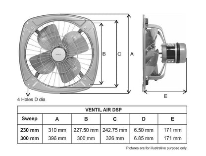 Havells Ventil Air DSP 230mm Exhaust Fan (Choco Brown) (FHVVEMTBRN09) 