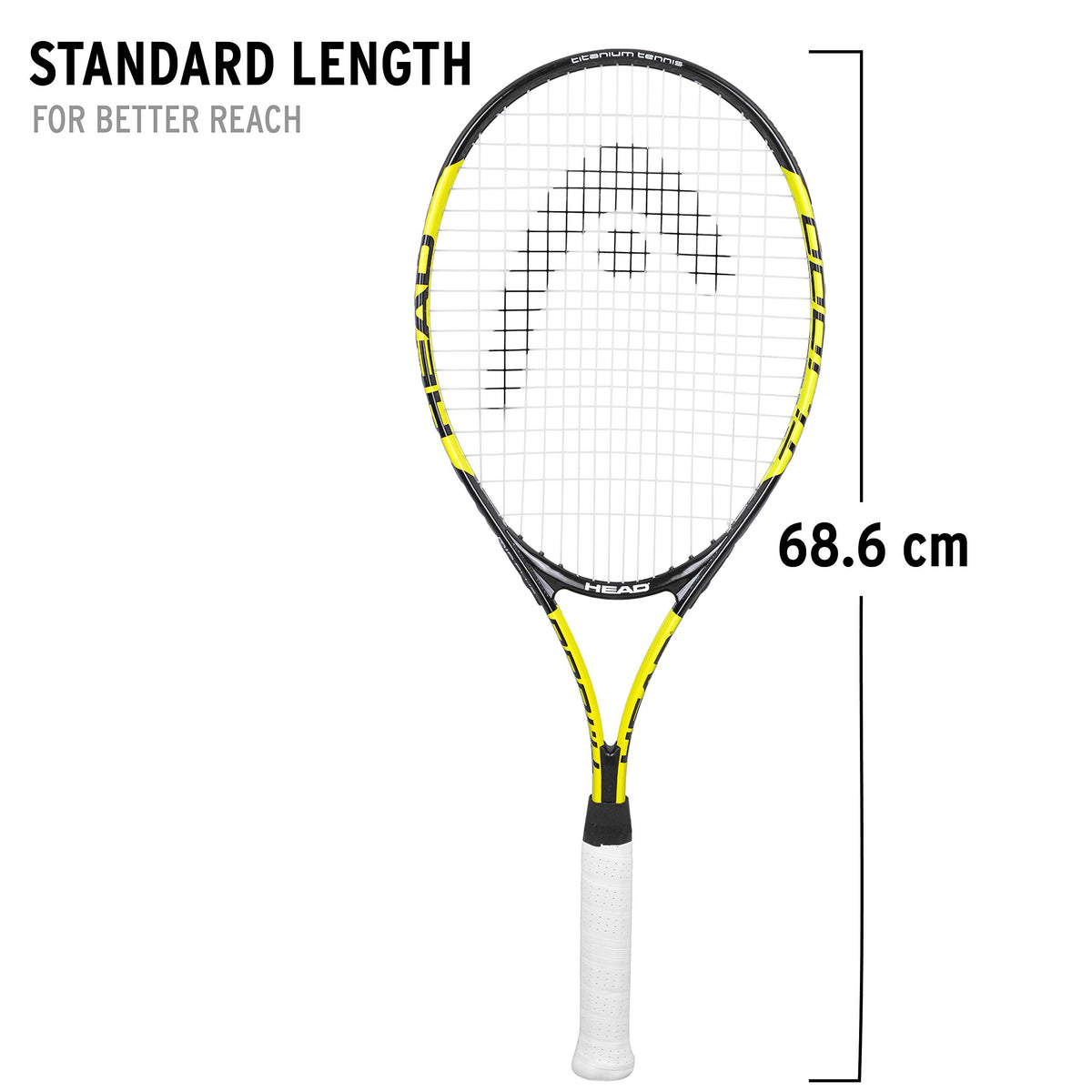 Head Titanium 1000 Tennis Racquet, Black/Yellow 