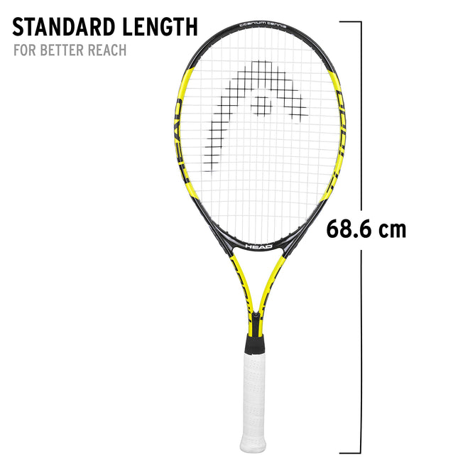 Head Titanium 1000 Tennis Racquet, Black/Yellow 