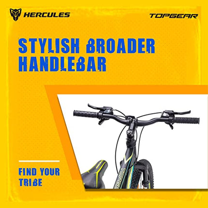 Hercules TOP GEAR-A26 R1 with Shimano Gears 26 T Mountain Cycle (21 Gear, Black) 