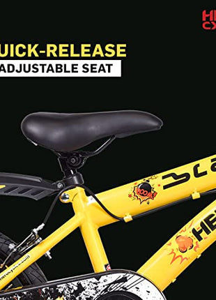 Hero Blast 16T Kids Cycle with Training Wheels and Mudgaurds | Yellow | Easy Self-Assembly | Cycle for Age 4 to 8 Years Boys and Girls 12 Inches, Rigid | 95% Assembled Cycle(Ready to Ride in 5 Mins) 