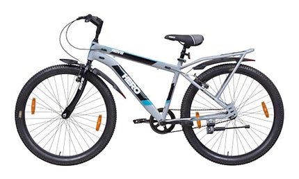 Hero Mountain Bike Rove 26T Bicycle for Mens | Inbuilt Carrier | Rigid Suspension | V Brake | Grey-Green | Frame:17 Inches | 95% Assembled Cycle(Ready to Ride in 5 Min) 