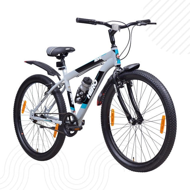 Hero Mountain Bike Rove Sports 26T Bicycle for Mens | Rigid Suspension | V Brake | Grey-Green | Frame:17 Inches | 95% Assembled Cycle(Ready to Ride in 5 Min) 