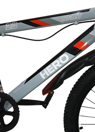 Hero Next 2.O Ranger 24T Bicycle | Single Speed, IBC Carrier, Power Brak, Lock, Bell | Tire Size 2.4 | 90% Assembled Cycle | Girls Boys | Grey 