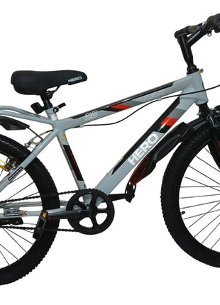 Hero Next 2.O Ranger 24T Bicycle | Single Speed, IBC Carrier, Power Brak, Lock, Bell | Tire Size 2.4 | 90% Assembled Cycle | Girls Boys | Grey 