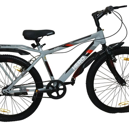 Hero Next 2.O Ranger 24T Bicycle | Single Speed, IBC Carrier, Power Brak, Lock, Bell | Tire Size 2.4 | 90% Assembled Cycle | Girls Boys | Grey 