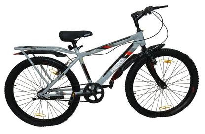 Hero Next 2.O Ranger 24T Bicycle | Single Speed, IBC Carrier, Power Brak, Lock, Bell | Tire Size 2.4 | 90% Assembled Cycle | Girls Boys | Grey 