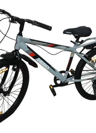 Hero Next 2.O Ranger 24T Bicycle | Single Speed, IBC Carrier, Power Brak, Lock, Bell | Tire Size 2.4 | 90% Assembled Cycle | Girls Boys | Grey 