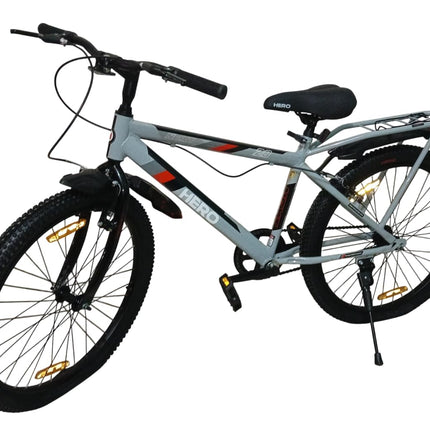Hero Next 2.O Ranger 24T Bicycle | Single Speed, IBC Carrier, Power Brak, Lock, Bell | Tire Size 2.4 | 90% Assembled Cycle | Girls Boys | Grey 