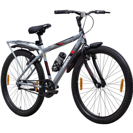 Hero Next 24T Ranger Sports Bicycle | Single Speed | Internal Carrier | Power Brake | 85% Semi Assembled | Girls Boys | Age 9-13Years | Grey Red 