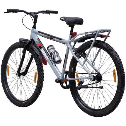 Hero Next 24T Ranger Sports Bicycle | Single Speed | Internal Carrier | Power Brake | 85% Semi Assembled | Girls Boys | Age 9-13Years | Grey Red 