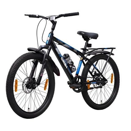 Hero Next Mountain Bike with Integrated Carrier | Dual Disc Brakes | Single Speed | Blue & Black | Ideal for Adults (26T) 