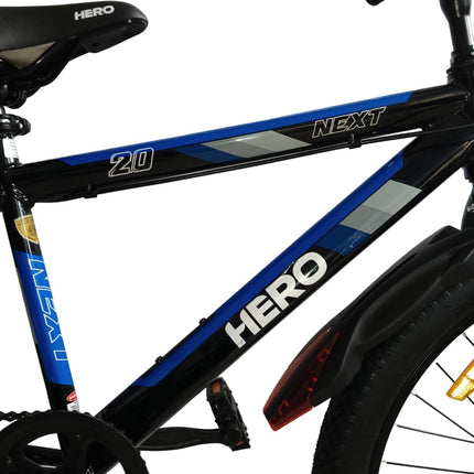 Hero Next Ranger Cycle Tire Size 24T With Power Brake, IBC Carrier, Single Speed Rigid Bicycle | 85% Semi Assembled Hybrid Bike | Boys Men | Age 9-13 Years, Frame Size- 16 Inch,Black 