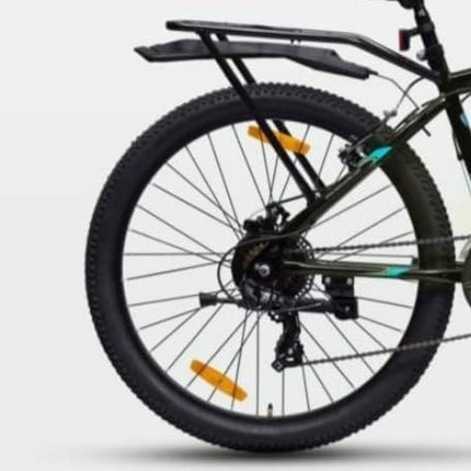 Hero Sprint Next 26" Bicycle - 21-Speed Shimano Gears, Dual Disc Brakes, and Integrated Carrier (Orange/Green) 