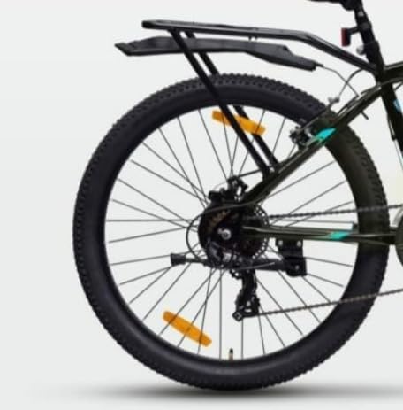 Hero Sprint Next 26" Bicycle - 21-Speed Shimano Gears, Dual Disc Brakes, and Integrated Carrier (Orange/Green) 