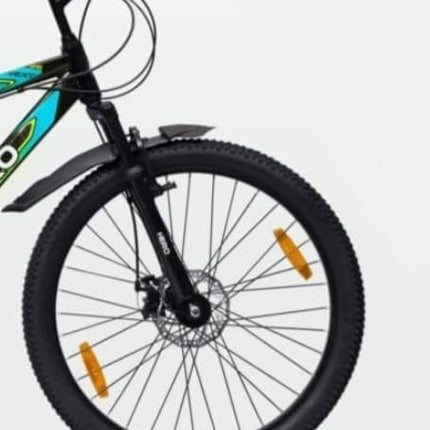 Hero Sprint Next 26" Bicycle - 21-Speed Shimano Gears, Dual Disc Brakes, and Integrated Carrier (Orange/Green) 