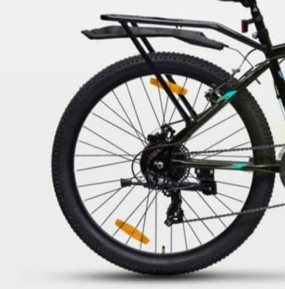 Hero Sprint Next 26" Bicycle - 21-Speed Shimano Gears, Dual Disc Brakes, and Integrated Carrier (Orange/Green) 
